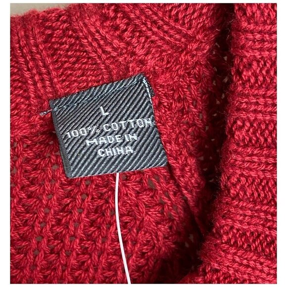 John Bartlett $60 NWT Consensus Red Pullover Crew Neck Sweater Mens Sz L - Picture 4 of 7